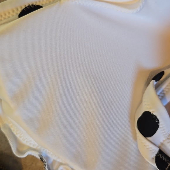 NWT Victoria's Secret Black/White Bow Tie Front Polka Dot Push-Up Tie Bikini Top - Picture 7 of 10